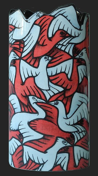 Silhouette d'art Vase by John Beswick - Escher - Birds SDA28