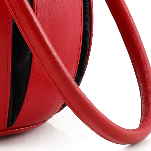 By-Lin Tulip Leather Bag - Red/Black