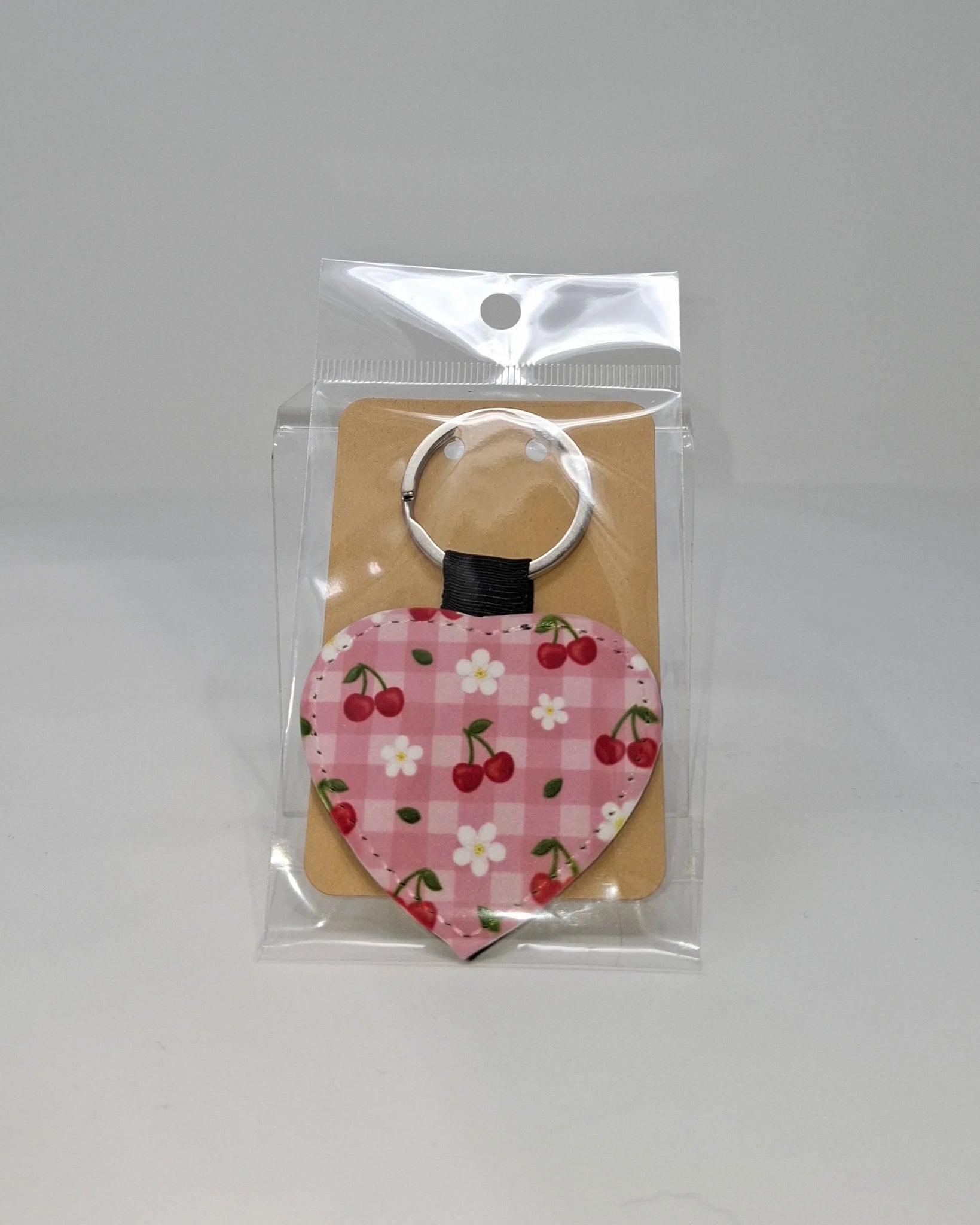 Cherry Bloom Picnic Heart Keyring - Rebecca Plumb Design