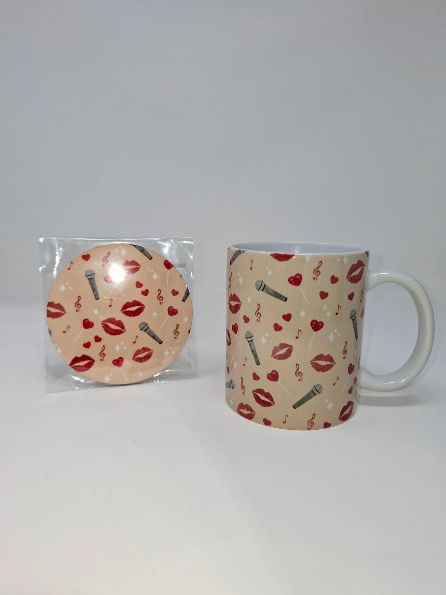Singer Mug and Coaster Set - Rebecca Plumb Design