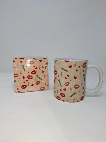 Singer Mug and Coaster Set - Rebecca Plumb Design