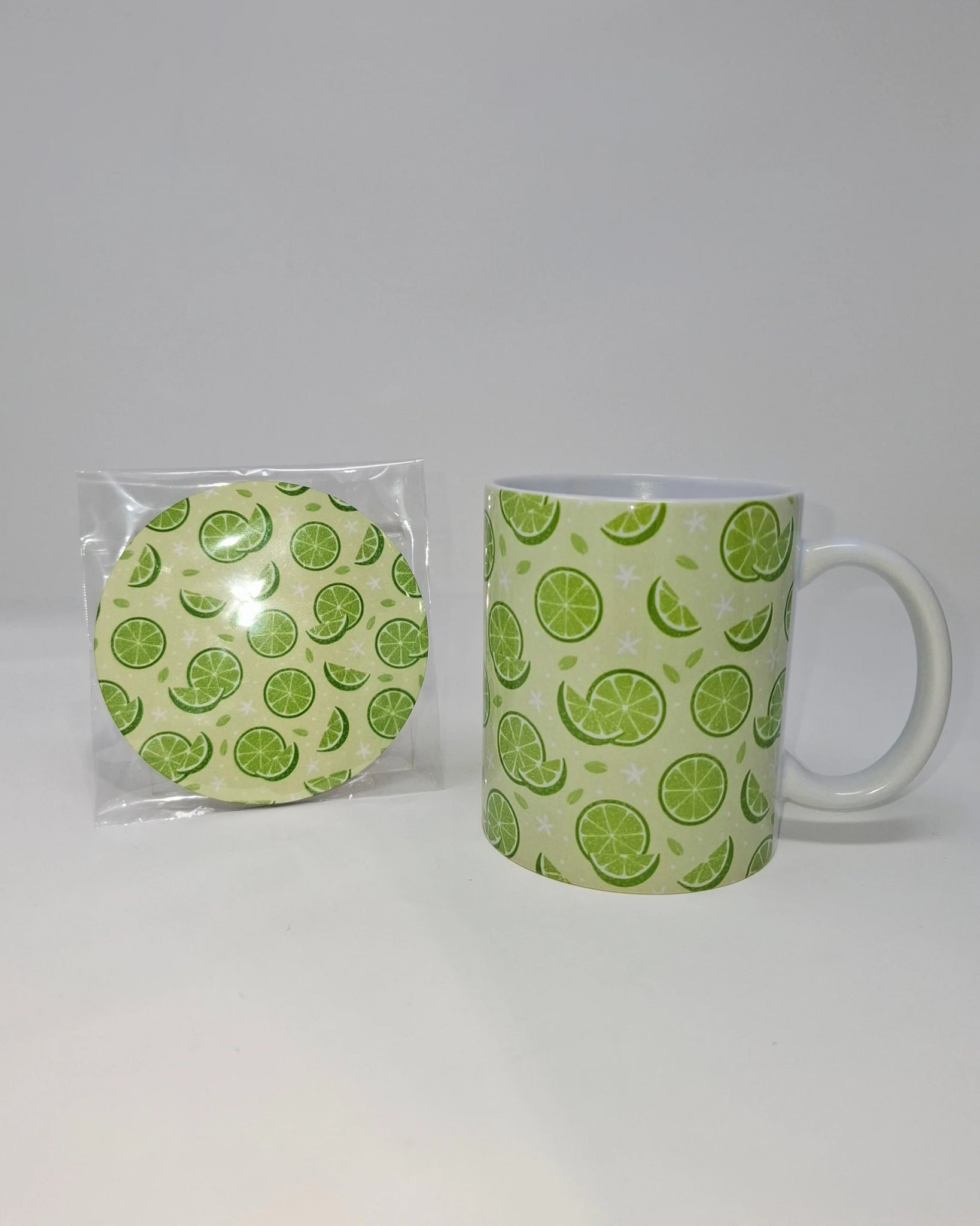 Lime Mug and Coaster Set - Rebecca Plumb Design
