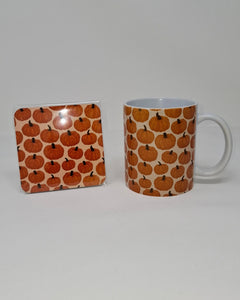 Pumpkin Patch Mug and Coaster Set - Rebecca Plumb Design