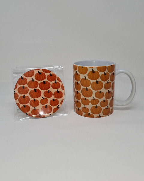Pumpkin Patch Mug and Coaster Set - Rebecca Plumb Design
