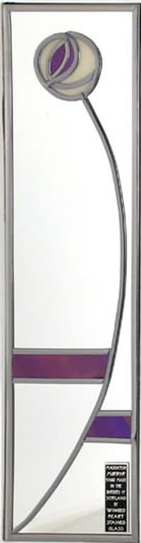 Rennie Mackintosh Mirror - Simple Rose Bud Purple Passion