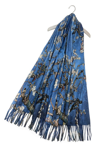 Almond Tree in Blossom Wool Blend Scarf