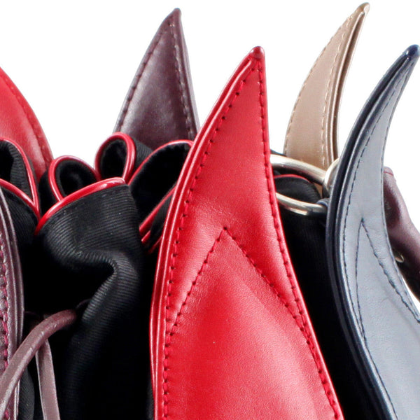 By-Lin Tulip Leather Bag - Plum/Red/Blue/Taupe