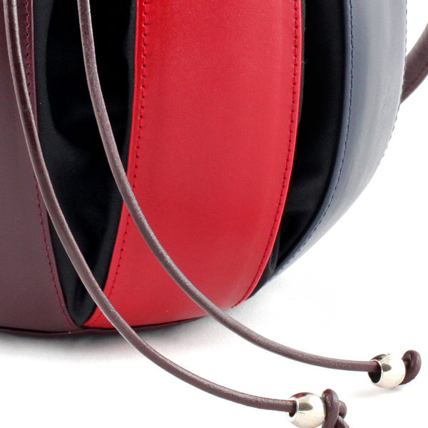 By-Lin Tulip Leather Bag - Plum/Red/Blue/Taupe