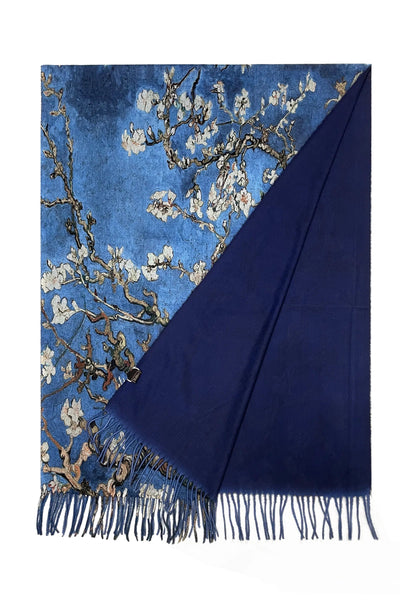Almond Tree in Blossom Wool Blend Scarf