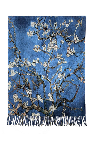 Almond Tree in Blossom Wool Blend Scarf