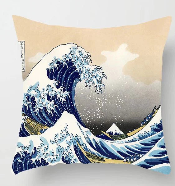 Hokusai Great Wave Cushion