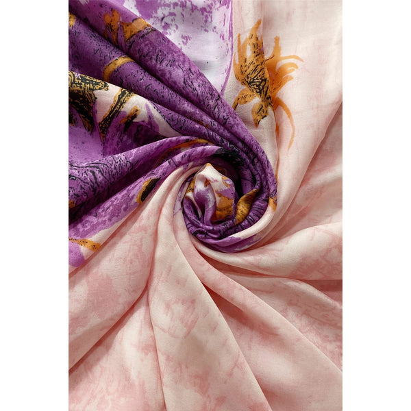 Van Gogh Sunflowers Silk Scarf - Pink