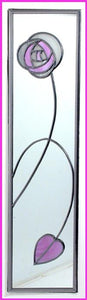 Rennie Mackintosh Mirror - Rose and Leaf - Mauve