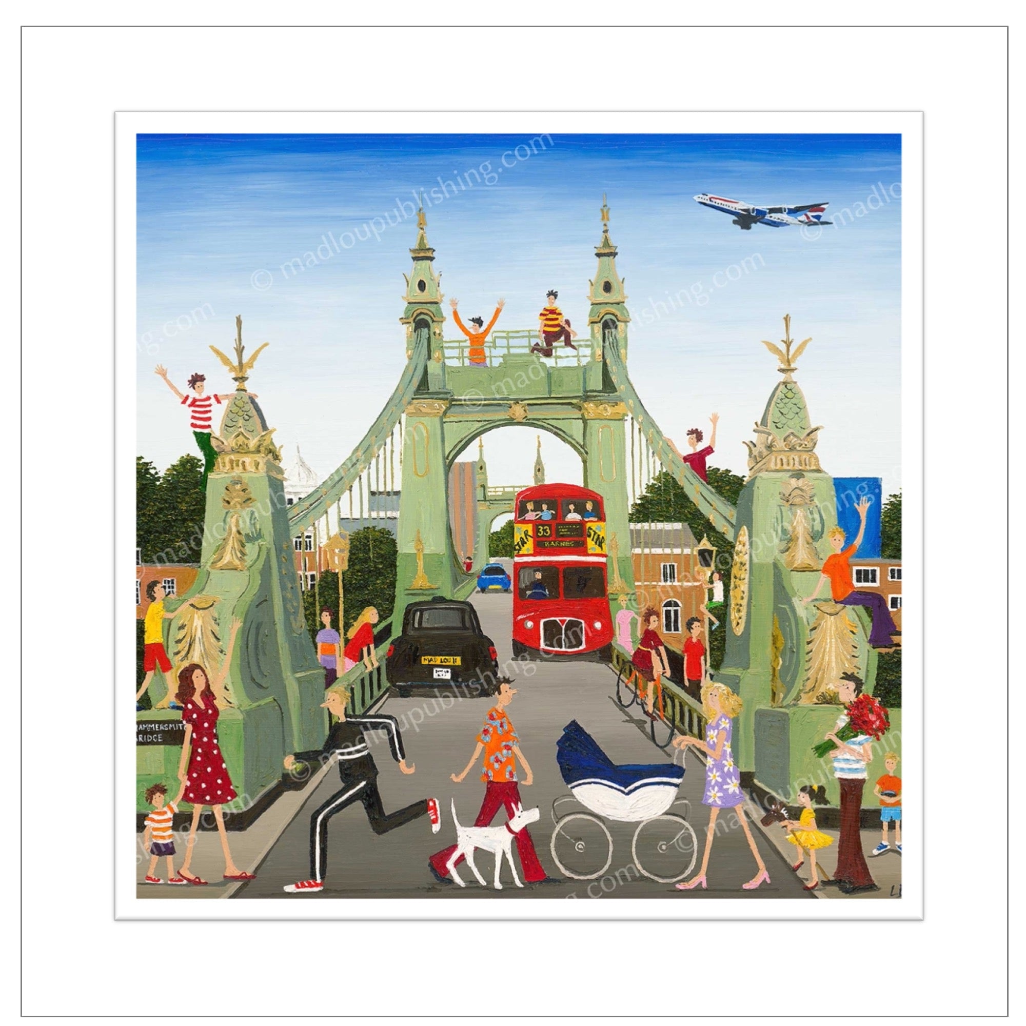 Louise Braithwaite Limited Edition Print - Hammersmith Bridge