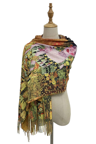 Klimt -  Portrait of Adele Wool Blend Scarf