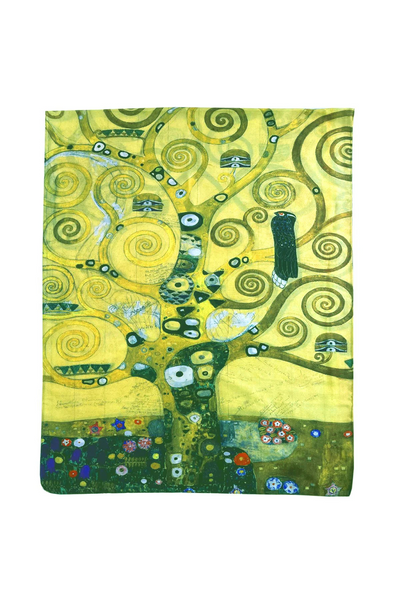 Klimt 'Tree of Life' Detail Print Silk Scarf