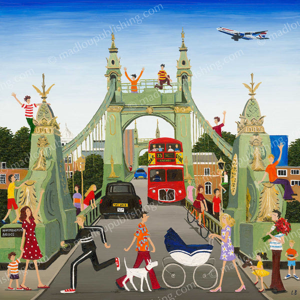 Louise Braithwaite Limited Edition Print - Hammersmith Bridge