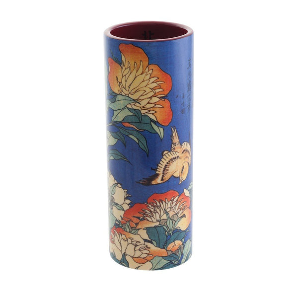 Ceramic Art Vase Medium - Hokusai - Canary and Peony VAM02HOK