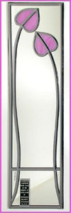 Rennie Mackintosh Mirror - Two Buds - Marbled Mauve
