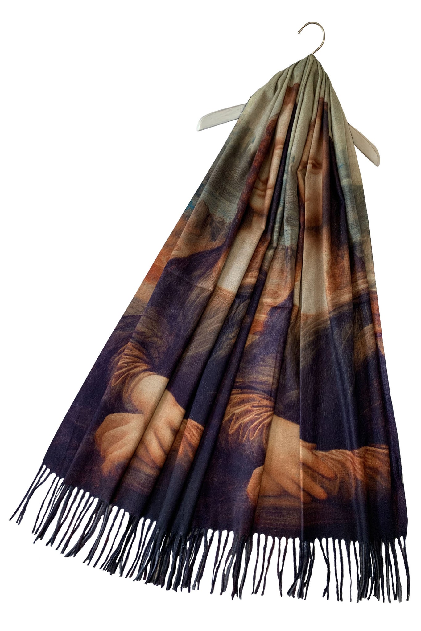 Leonardo Da Vinci Mona Lisa Wool Blend Scarf