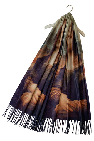 Leonardo Da Vinci Mona Lisa Wool Blend Scarf