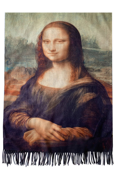 Leonardo Da Vinci Mona Lisa Wool Blend Scarf