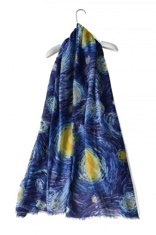 Van Gogh Starry Night Painting Print Scarf