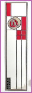 Rennie Mackintosh Mirror - Rose and Lattice - Red