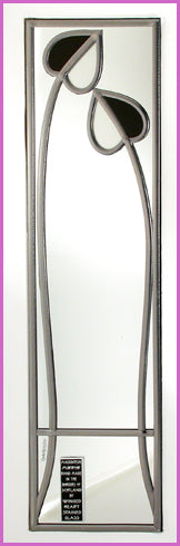 Rennie Mackintosh Mirror - Two Buds - Black & Frost