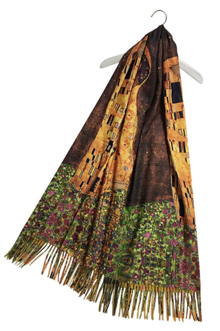 Klimt The Kiss Wool Blend Scarf