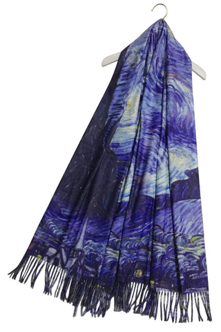 Van Gogh Starry Night Wool Blend Scarf