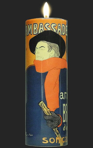 Tall Tea Light Holder - Toulouse Lautrec - Aristide Bruant TC14TL